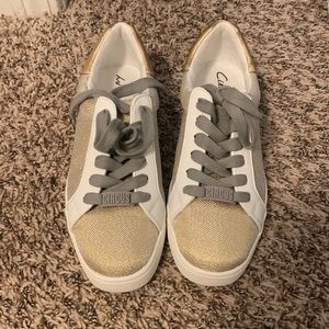 Gold sneakers